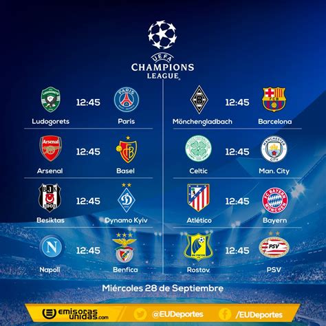 uefa champions league partidos hoy